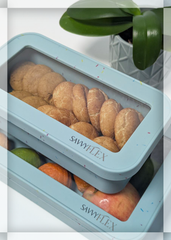 SavvyFlex - Silicone Food Storage Containers with Glass Window Lids
